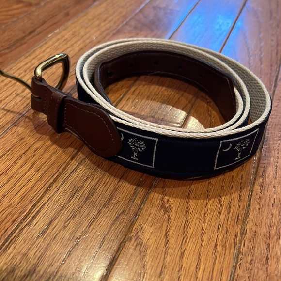 Men’s South Carolina Leather Tab Belt - Picture 2 of 5